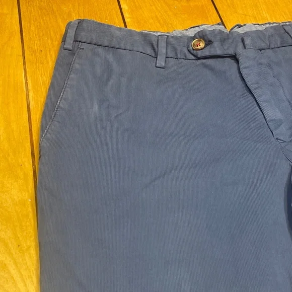 Incotex Slowear Chino Pants Slim Straight Navy Flat Front 32x30 NICE!! - Picture 2 of 16